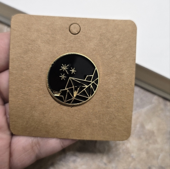 Other - Black and Gold Mountain Enamel Pin ACOTAR Ramiel Night Court Pins 3x$15